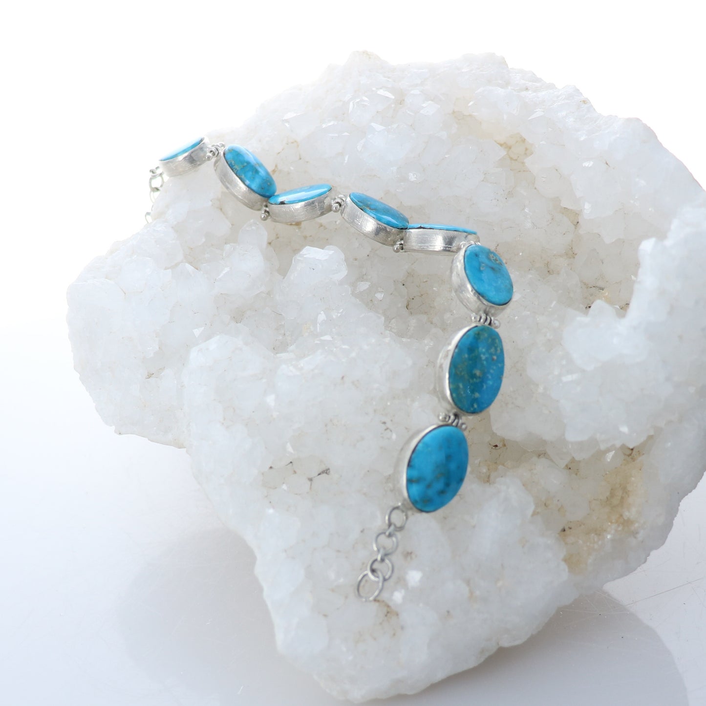 Blue Bird Nevada Turquoise Bracelet Sterling Silver Multi Stone -NewWorldGems