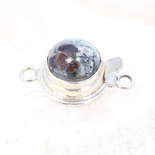 Astrophyllite Clasp Sterling Silver Round Or Oval -NewWorldGems