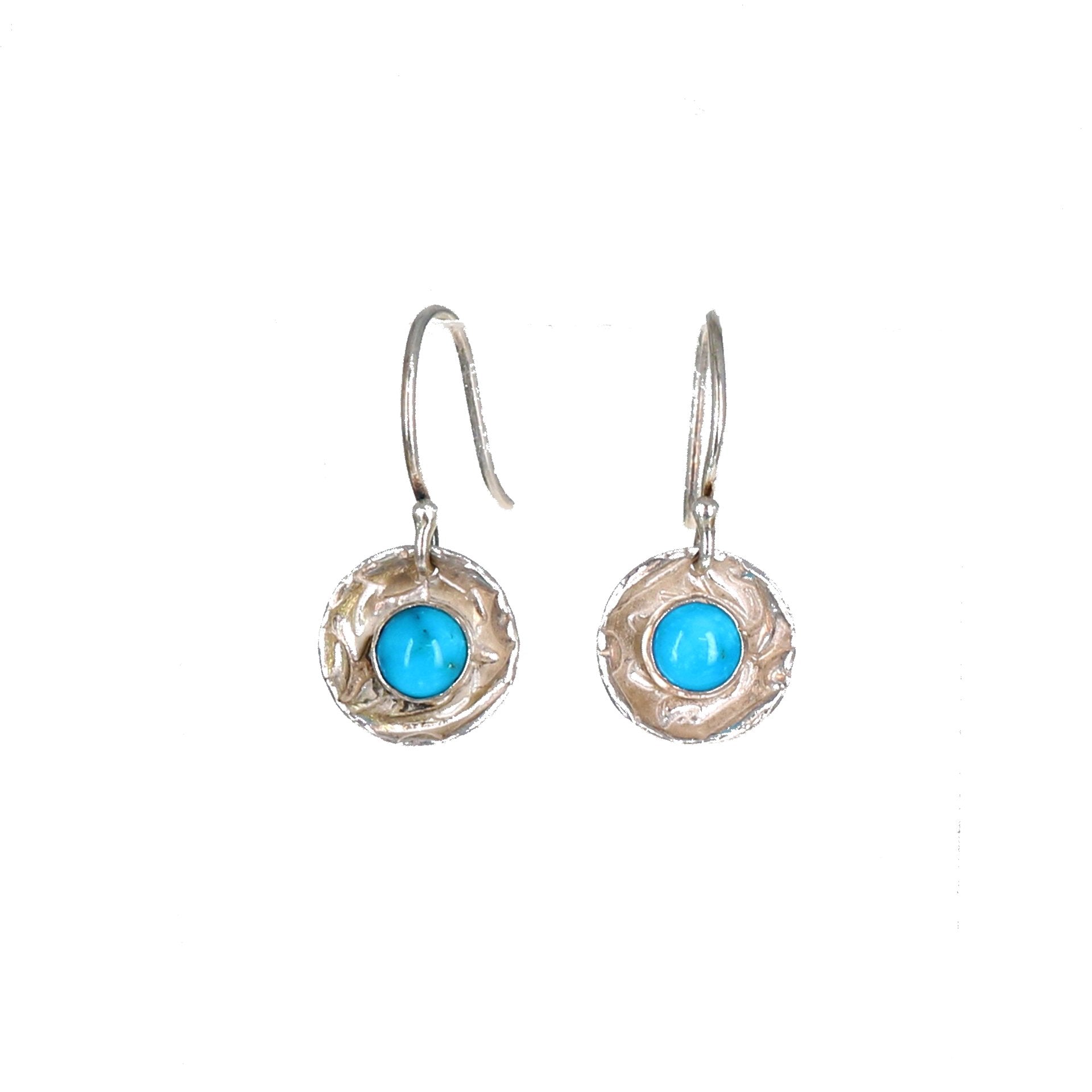 Sonoran Rose Turquoise {Mexican} Southwest Earrings Sterling Dangle -NewWorldGems