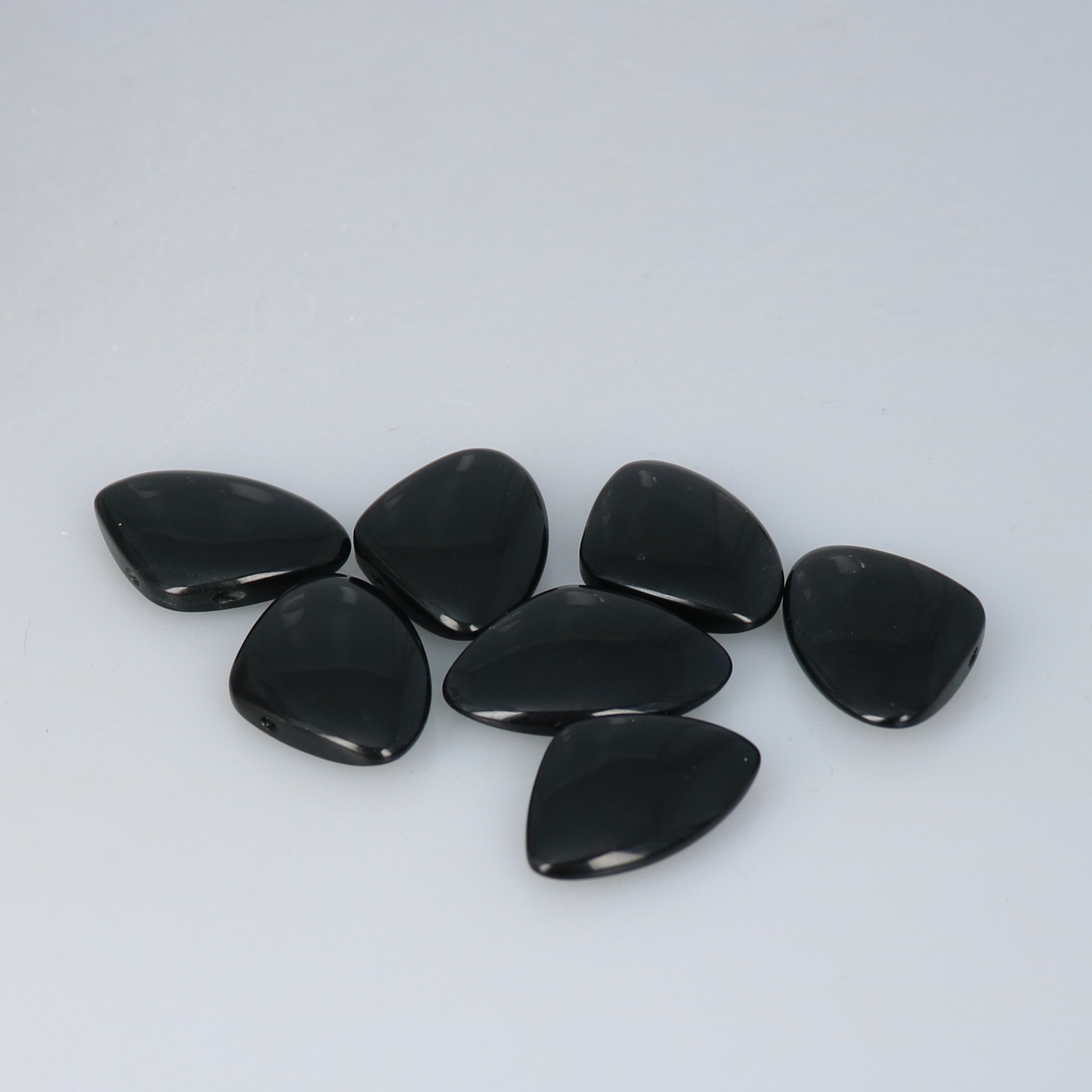 BLACK JADE PENDANT Fan Shape -NewWorldGems