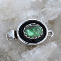 Carico Lake Turquoise Clasp Sterling Southwest 8X6mm -NewWorldGems