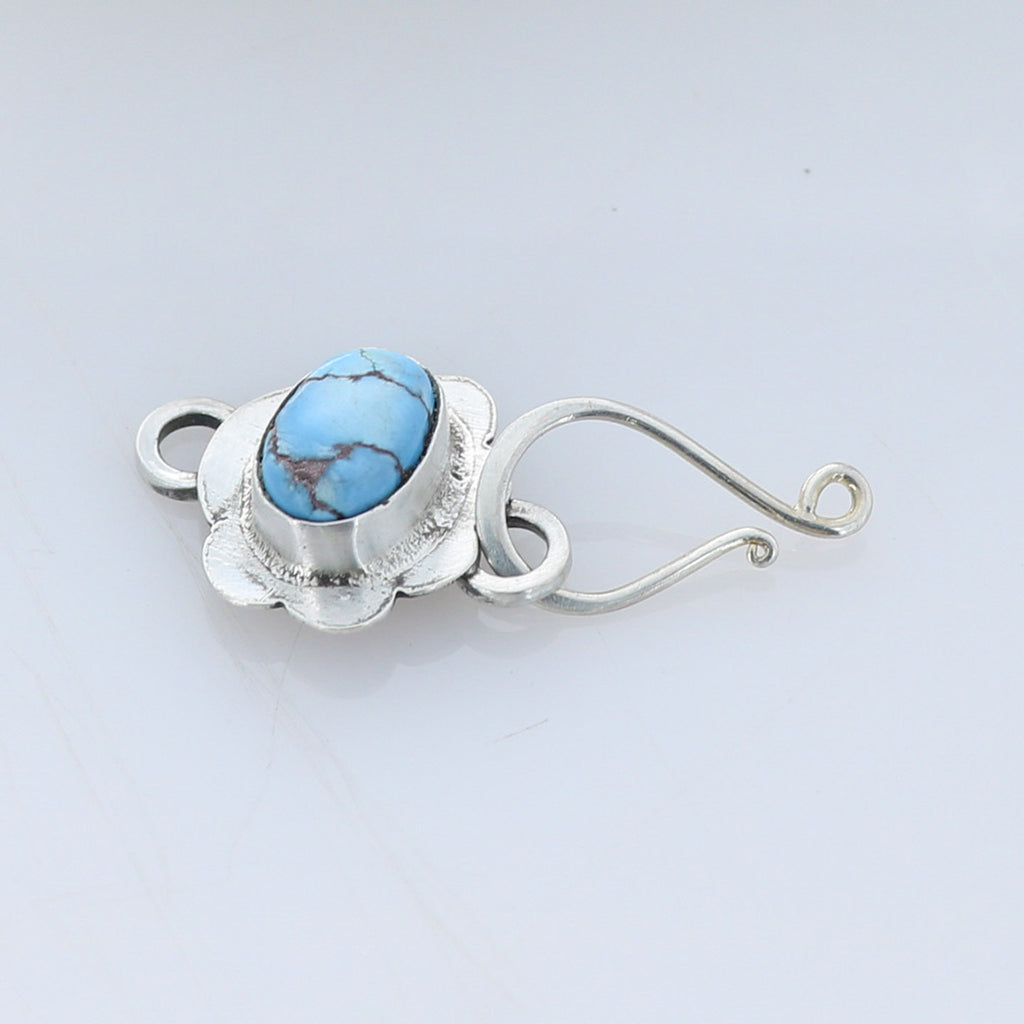 Royal Purple Sugilite Sterling Clasp Floral J Hook -NewWorldGems