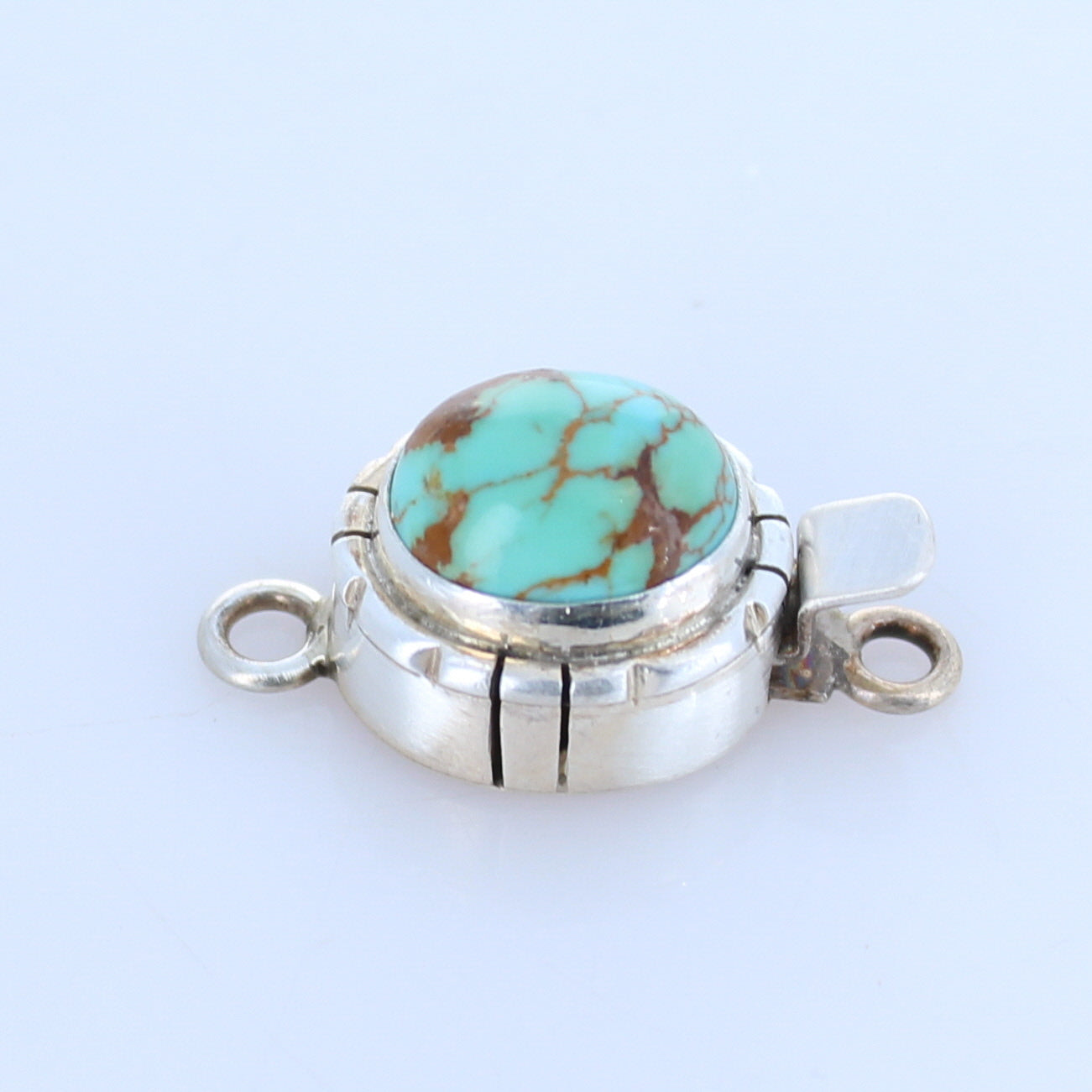 AAA Patagonia Turquoise Sterling Clasp 10x12mm #1 -NewWorldGems