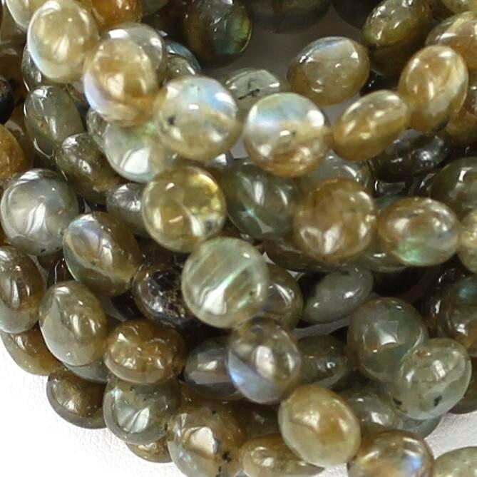 Labradorite Coin Beads 6Mm -NewWorldGems